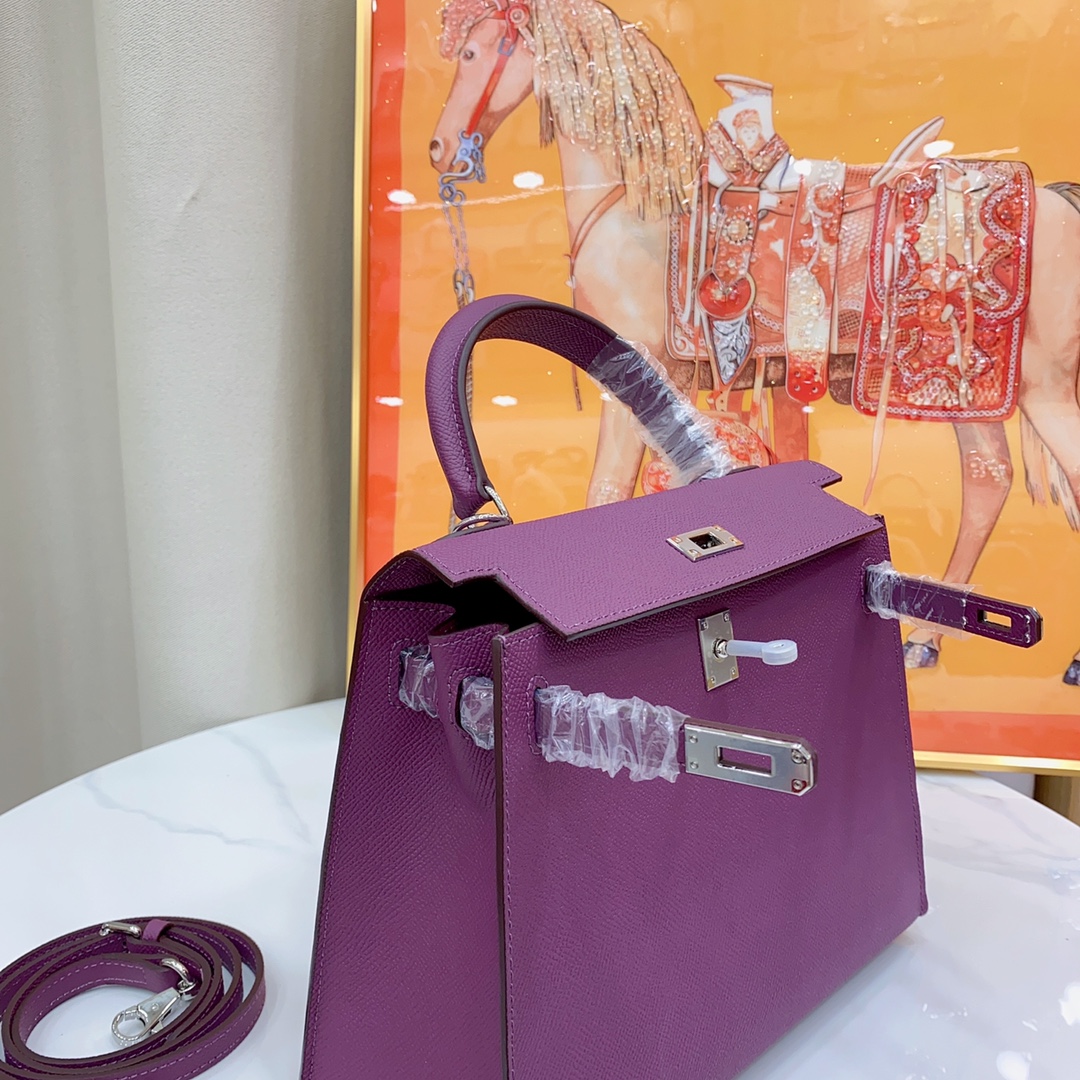 H-Inspired Kelly Haze Purple Silver Hardware - Bag - Gorchic - $156.99