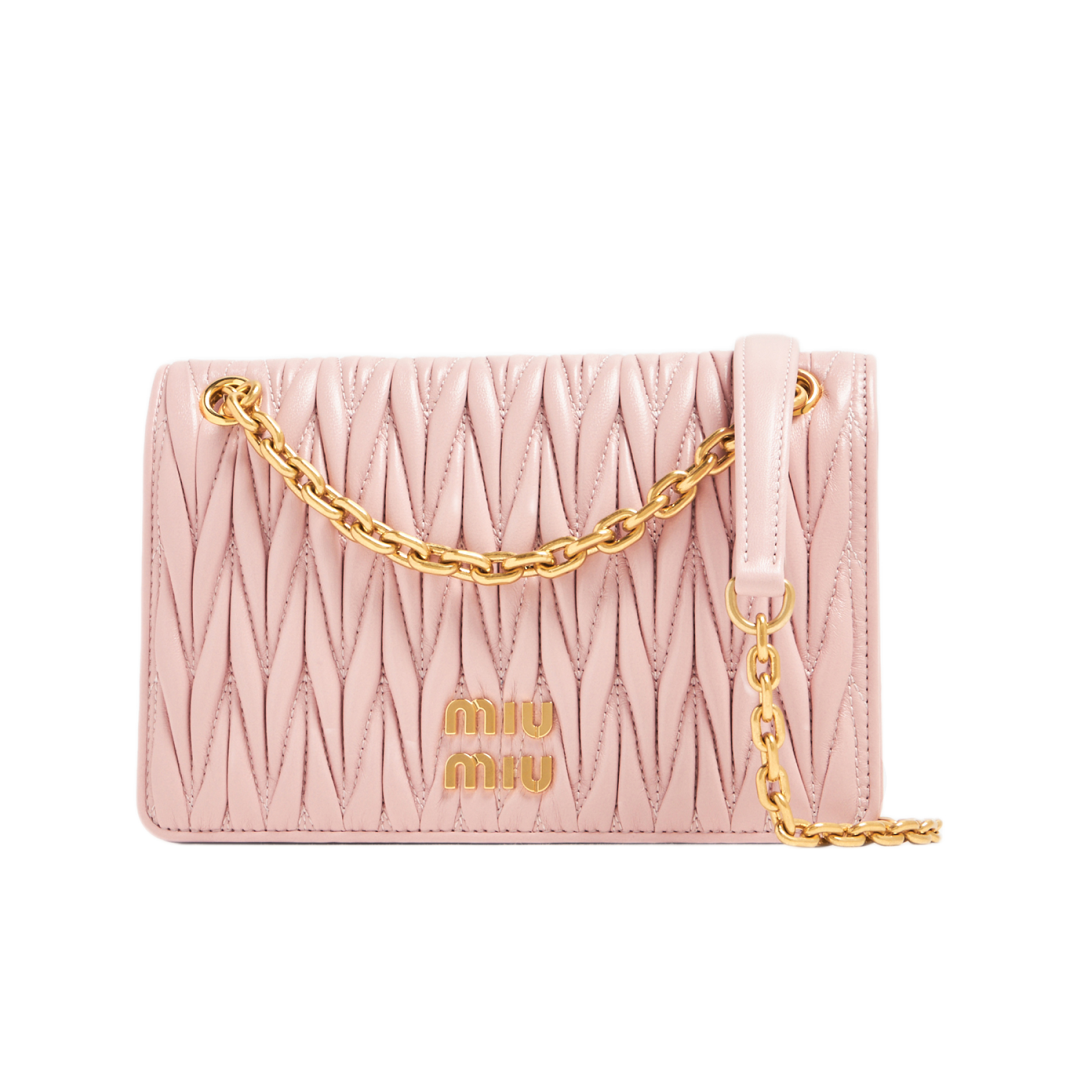 MU Matelassé nappa leather mini bag Pink - Bag - Gorchic - $117.99