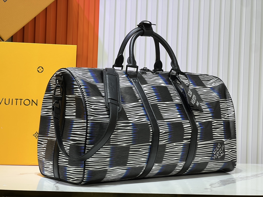 Designer Monogram Keepall Bandoulière 50 blue moon - Bag - Gorchic - $165.99