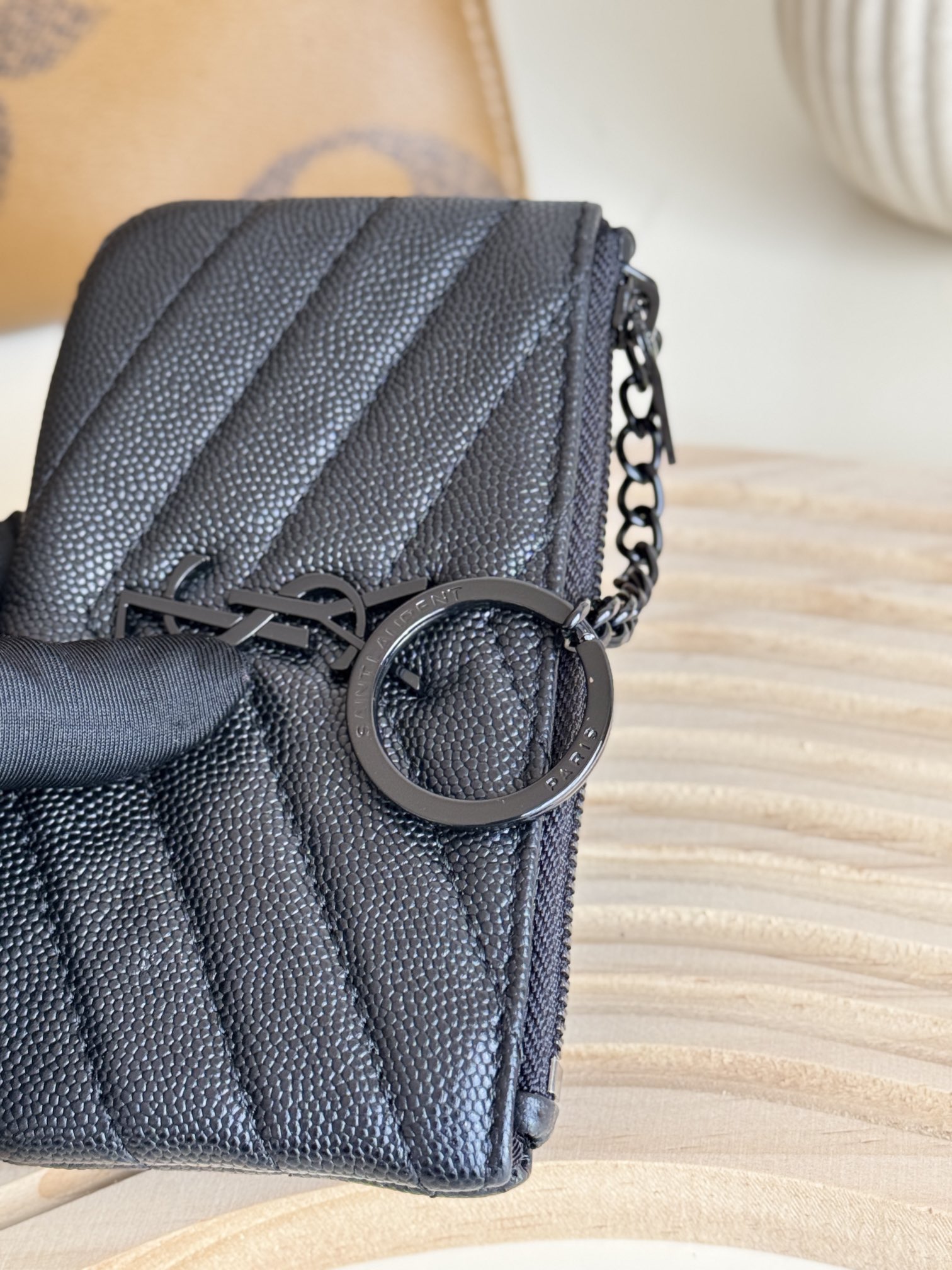 Lady Designer Ball-Patterned Cowhide Wallet -Black Leather Gold Wallet - Gorchic - $55.99