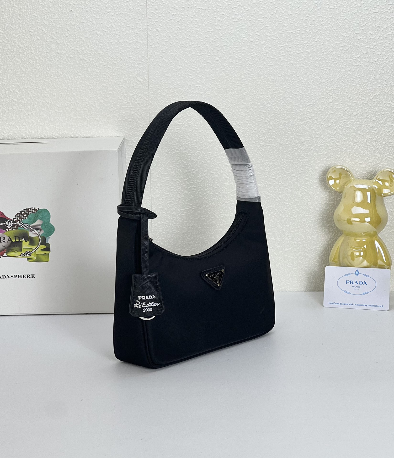 Saffiano texture Hobo Medieval Moon Bag - Black Bag - Gorchic - $93.99