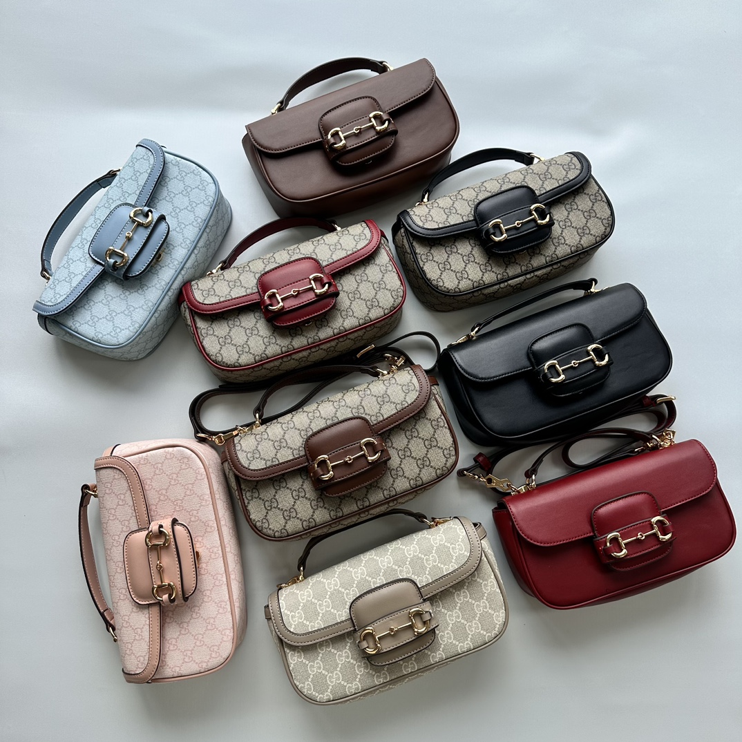 Double-G Horsebit 1955 Small Brown Shoulder Bag - Gorchic - $121.99