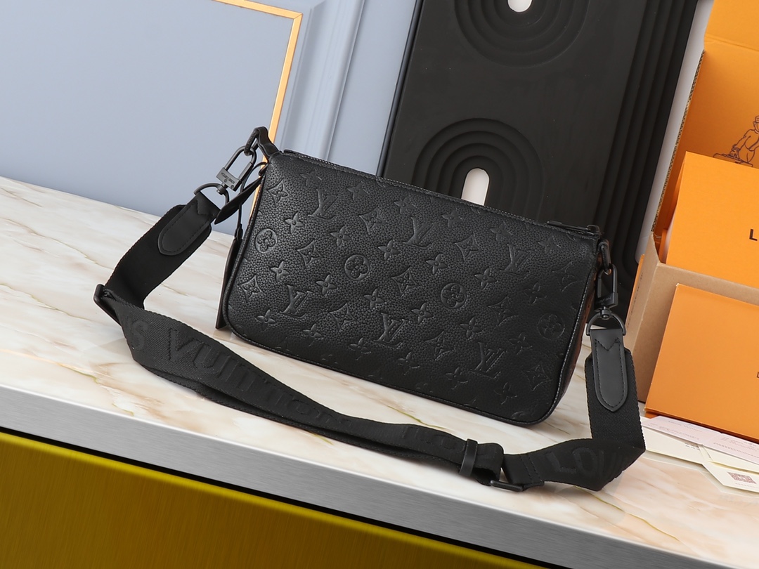 Designer Monogram Pochette Accessoire XL Dark Black - Bag - Gorchic - $118.99