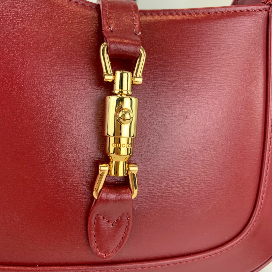 Double-G Boarded Dyana Lux Calfskin Mini Jackie 1961 Hobo New Cherry Red - Bag - Gorchic - $110.99