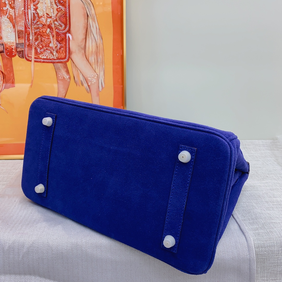 H-Inspired Birkin Bag Doblis Bag Golden Hardware-Dark Blue Bag - Gorchic - $205.99