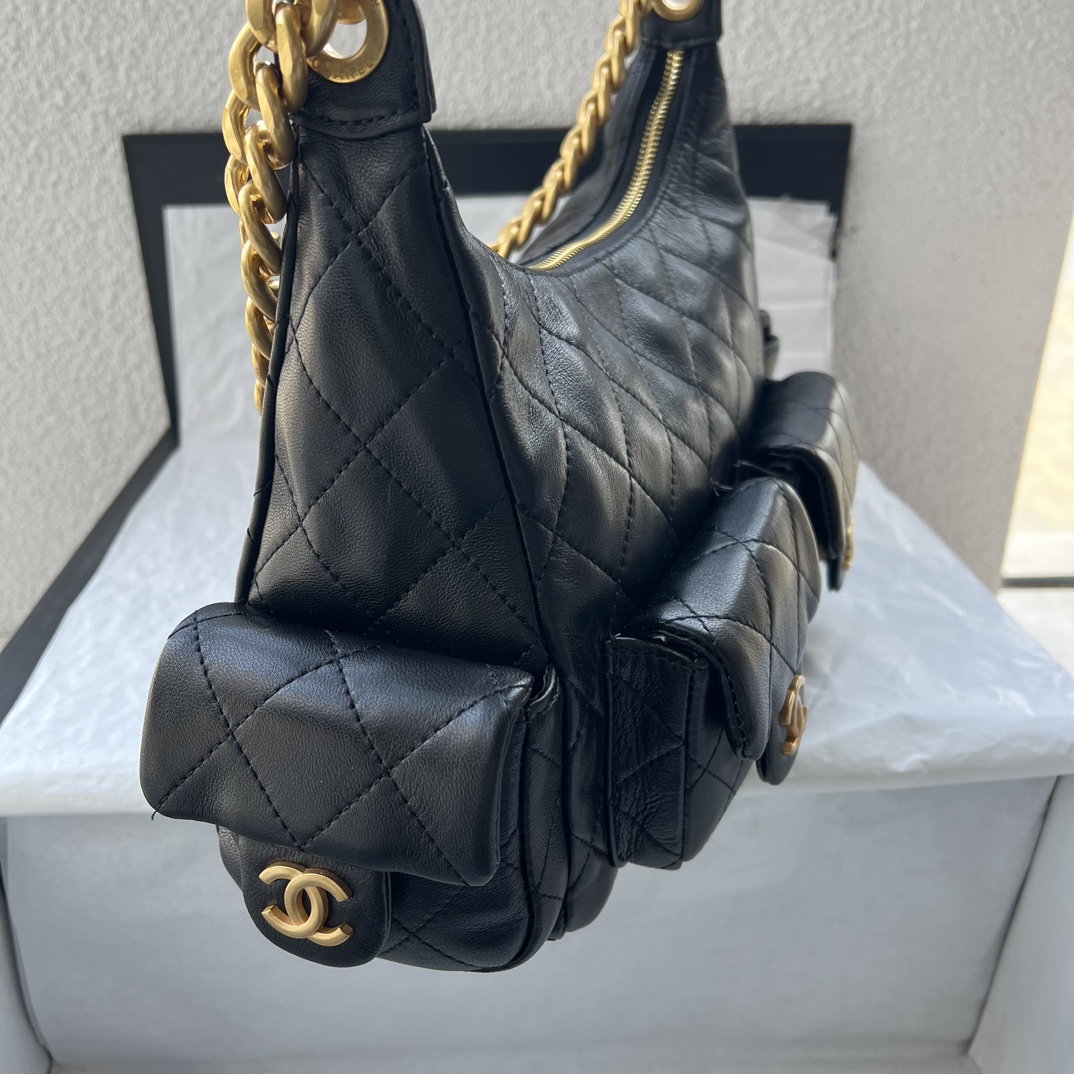 CC Inspired Hobo Black Bag - Gorchic - $152.99