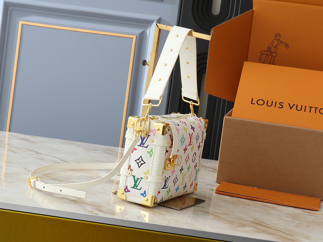 Designer Monogram x Murakami  x TM Side Trunk MM Fashion Leather - Handbags - Gorchic - $148.99