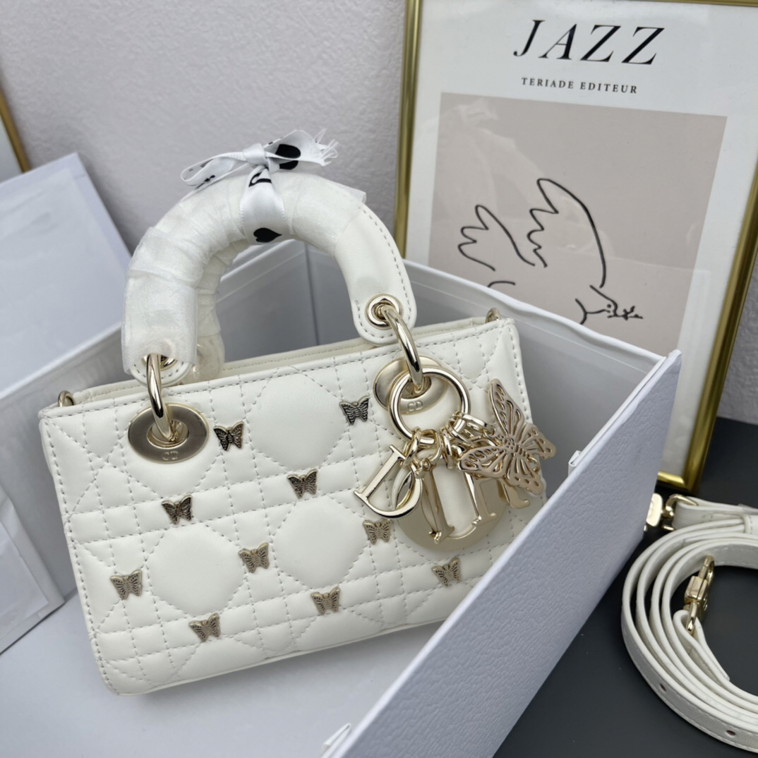 D Inspired Lady D Inspired Butterfly Rivet Calfskin Bags - Bag - Gorchic - $174.99