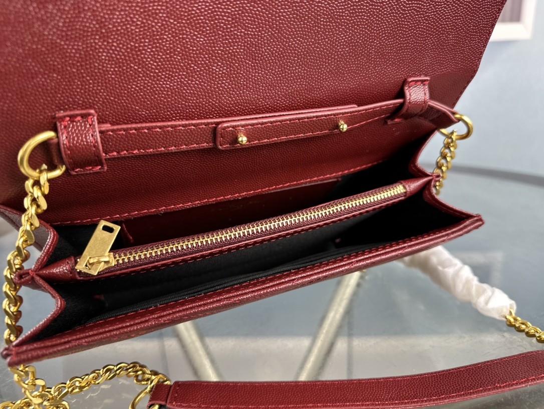 Lady Designer Fashion Cassandre Envelope - Merlot Red - Gorchic - $119.99