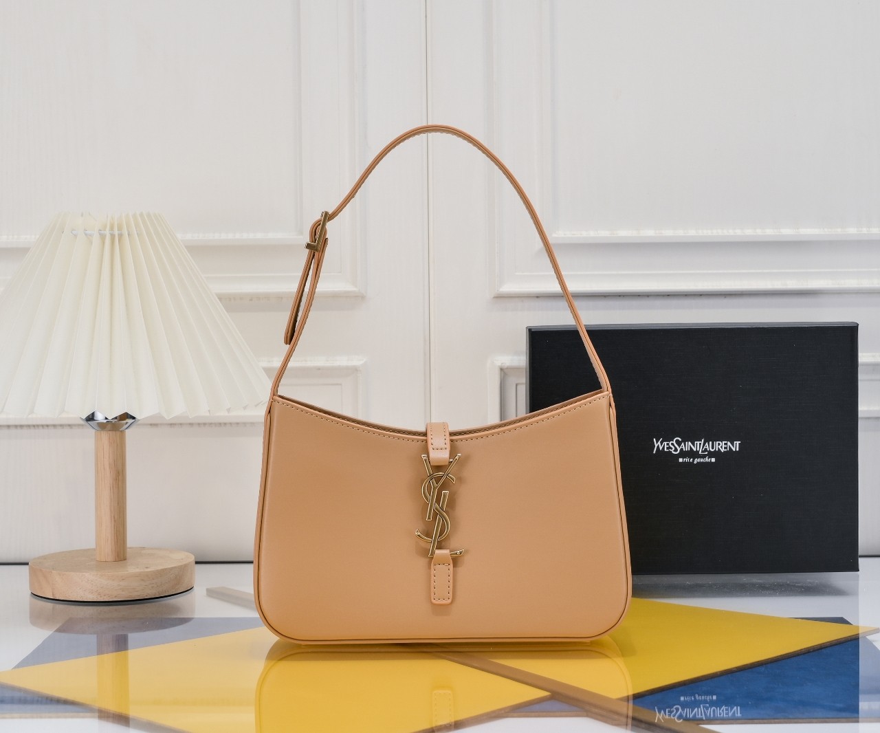 Lady Designer Fashion Le 5 à 7 Hobo Bag Leather-Beige - Bag - Gorchic - $121.99