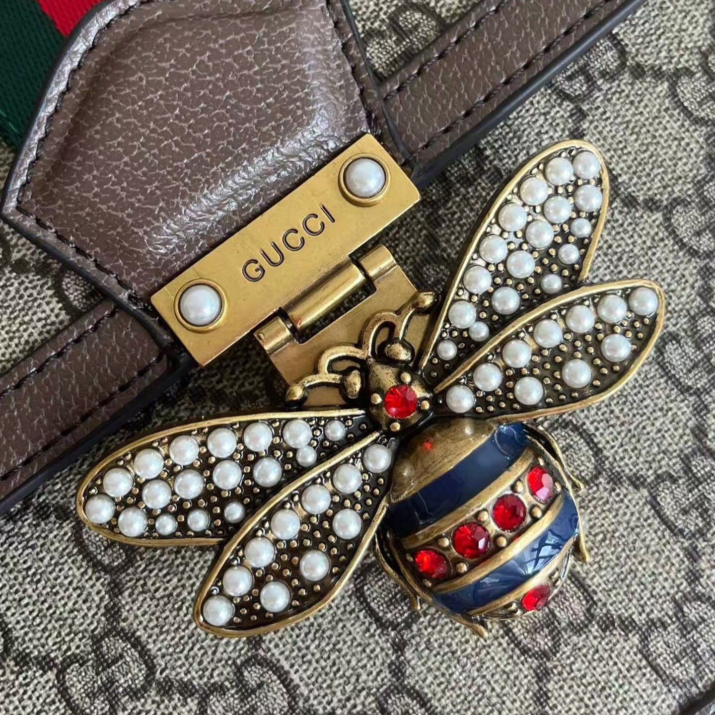 Double-G Queen Margaret Bee Top Handle Bag - Gorchic - $146.99