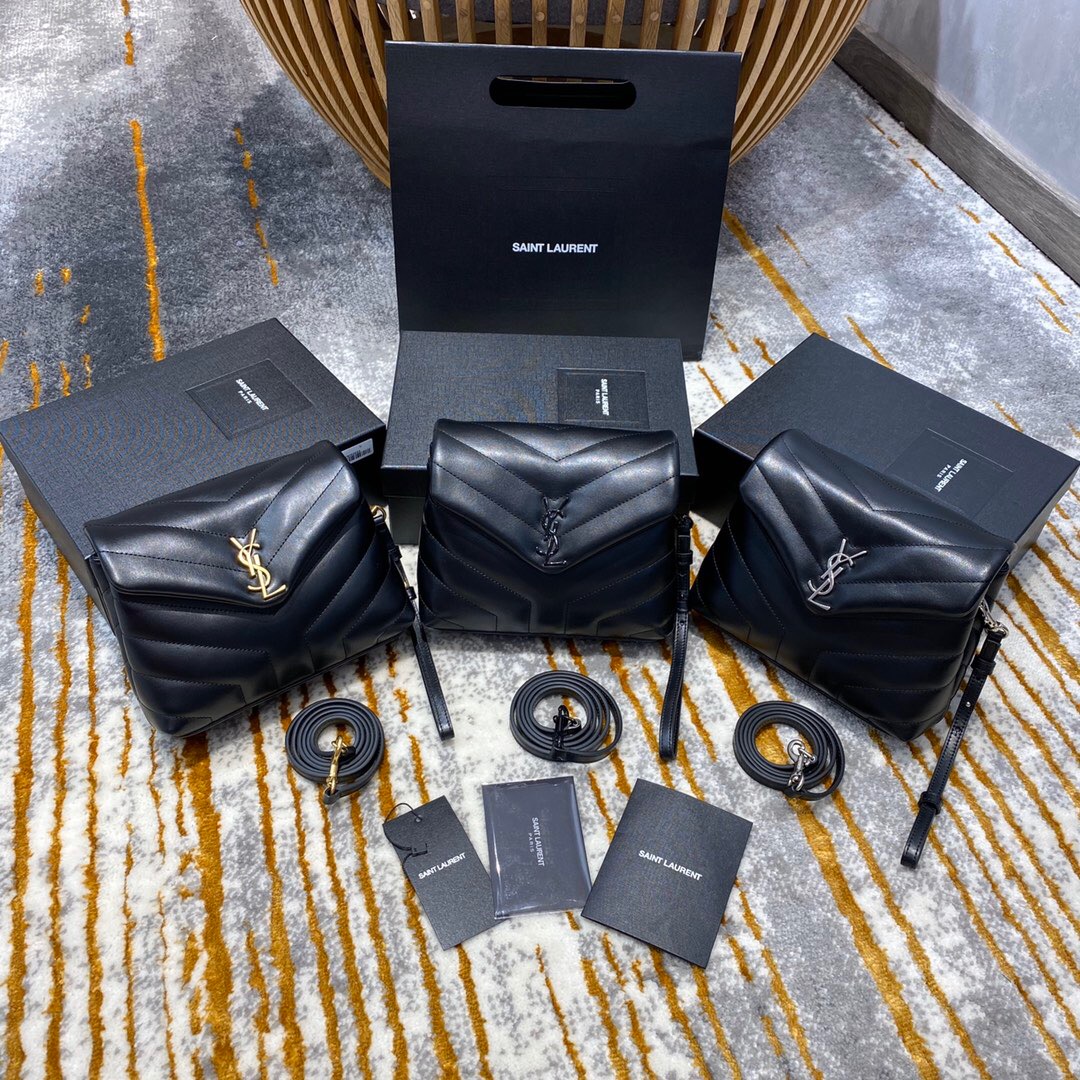 Lady Designer Loulou Small Quilted Leather Shoulder Bag Black - Bag - Gorchic - $121.99