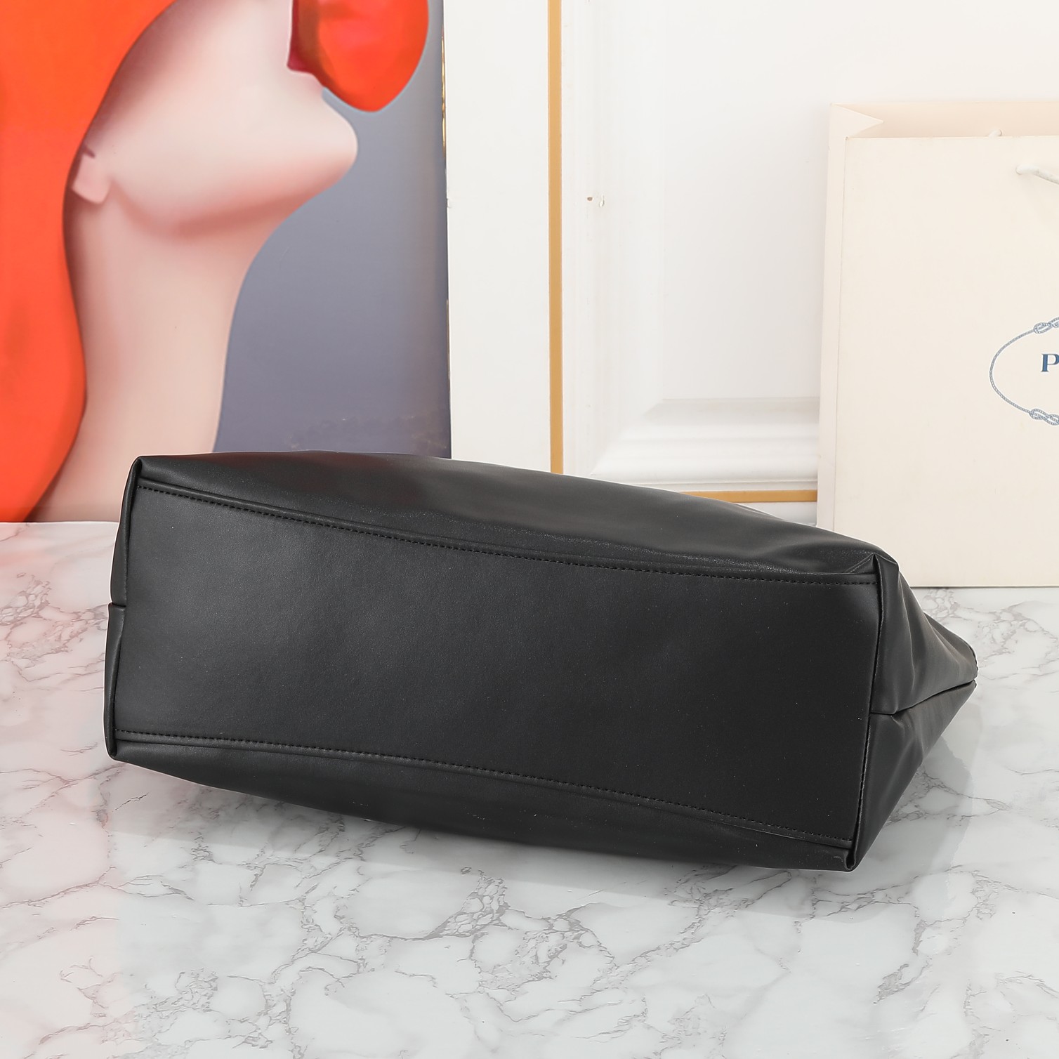 Saffiano texture New 21 Tote Shopping Bag - Gold Label Bag - Gorchic - $163.99