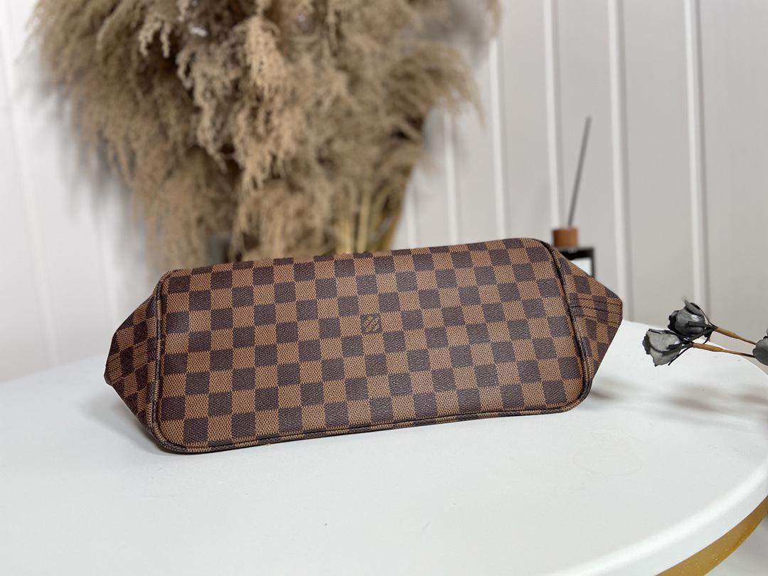 Designer Monogram  Damier Ebene Canvas Neverfull MM Rose Ballerine - Bag - Gorchic - $110.99