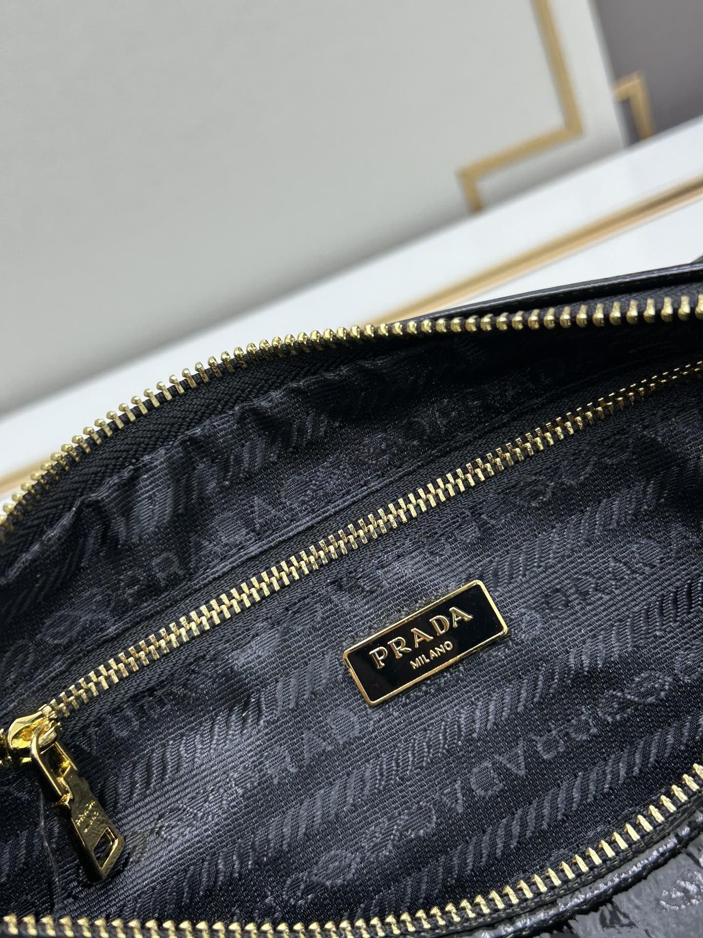 Saffiano texture Aimée Suede Shoulder Black Bag - Gorchic - $186.99