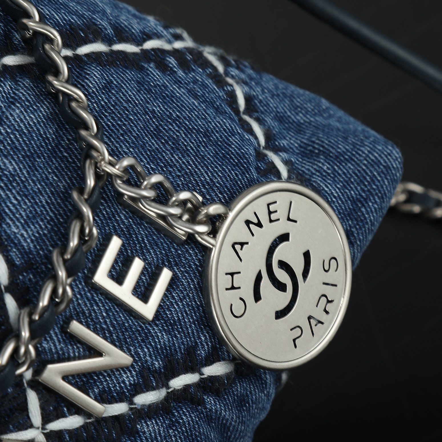 CC Inspired Stitched Denim Quilted CC Inspired 22 Blue - Bag - Gorchic - $129.99