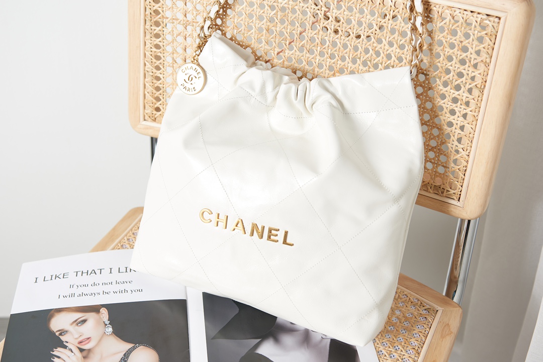 CC Inspired 22 HANDBAG Shiny Calfskin & Sier-Tone Bag - Gorchic - $165.99