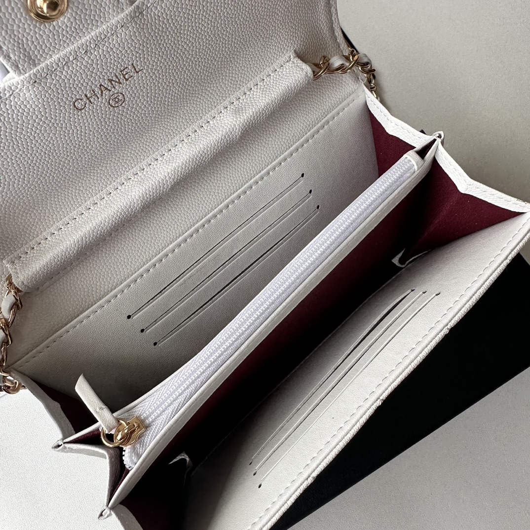 CC Inspired 23 Wallet on Chain- White Bag - Gorchic - $98.99