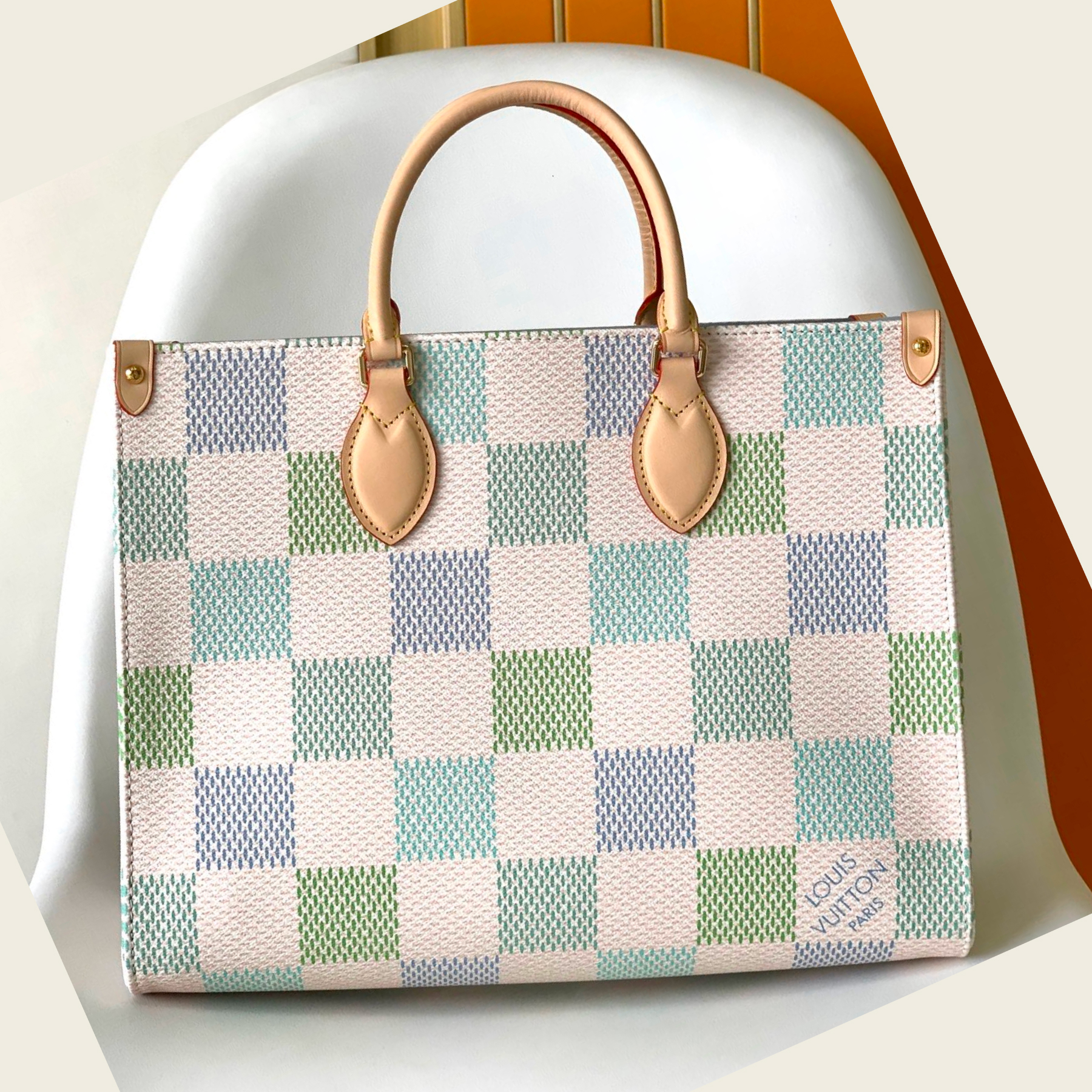 Designer Monogram Canvas Onthego MM Pistachio - Bag - Gorchic - $129.99
