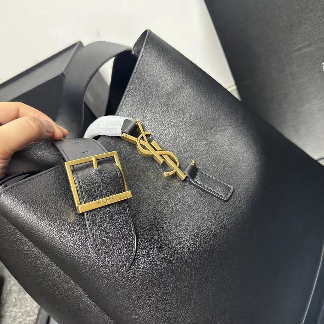 Lady Designer Supple Large leather shoulder bag-Black - Bag - Gorchic - $138.99