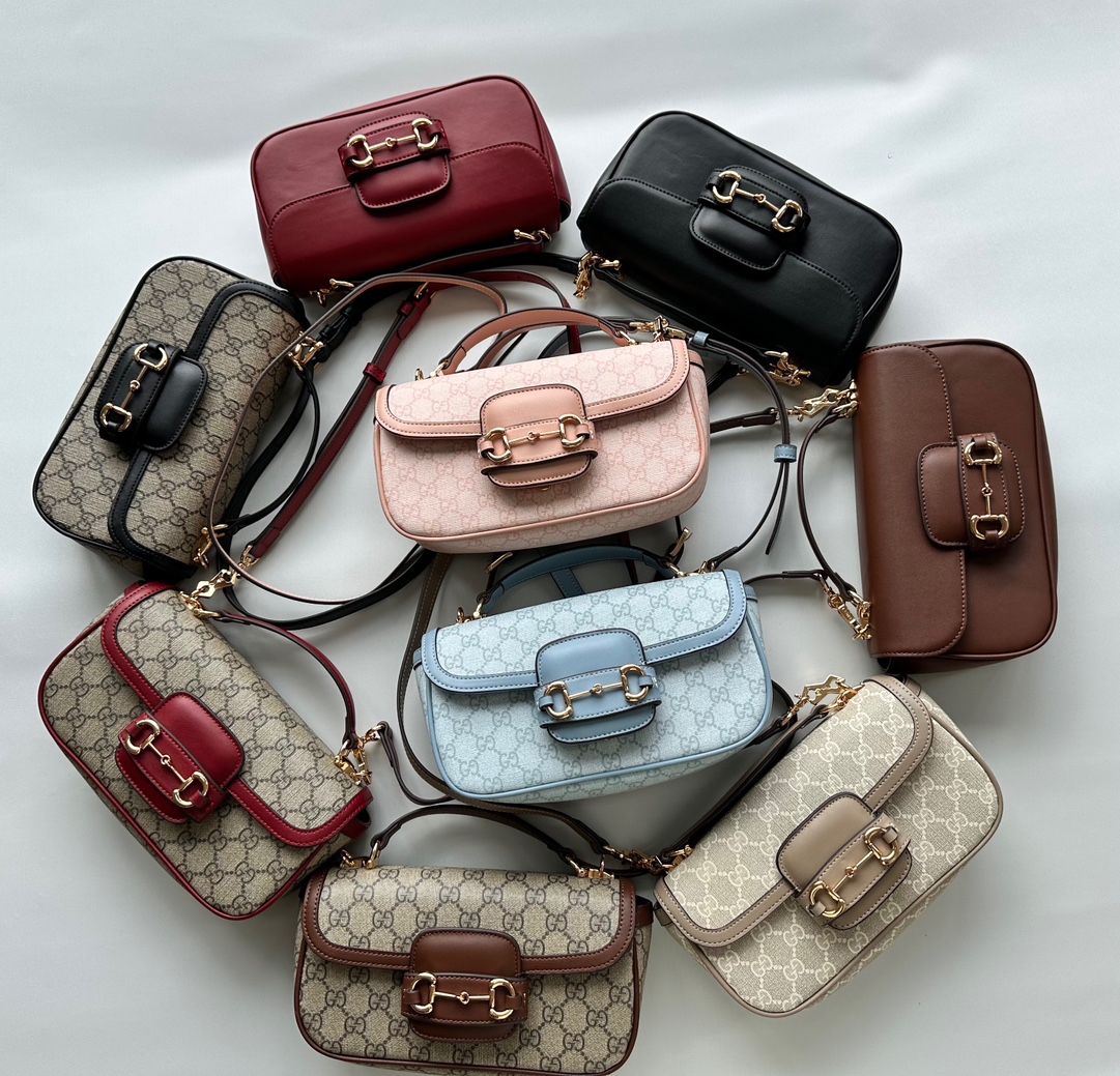 Double-G Horsebit 1955 Small Red Shoulder Bag - Gorchic - $121.99