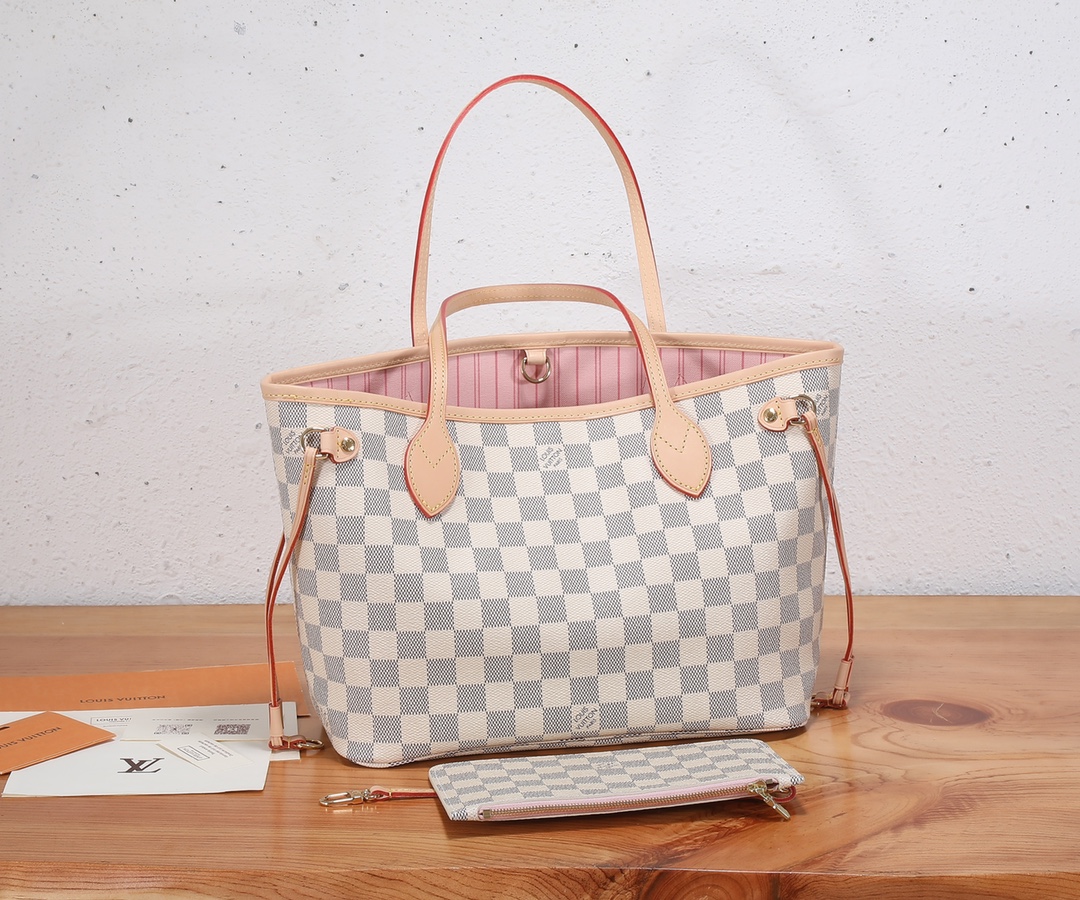 Designer Monogram Damier Azur Neo Neverfull PM - Bag - Gorchic - $110.99