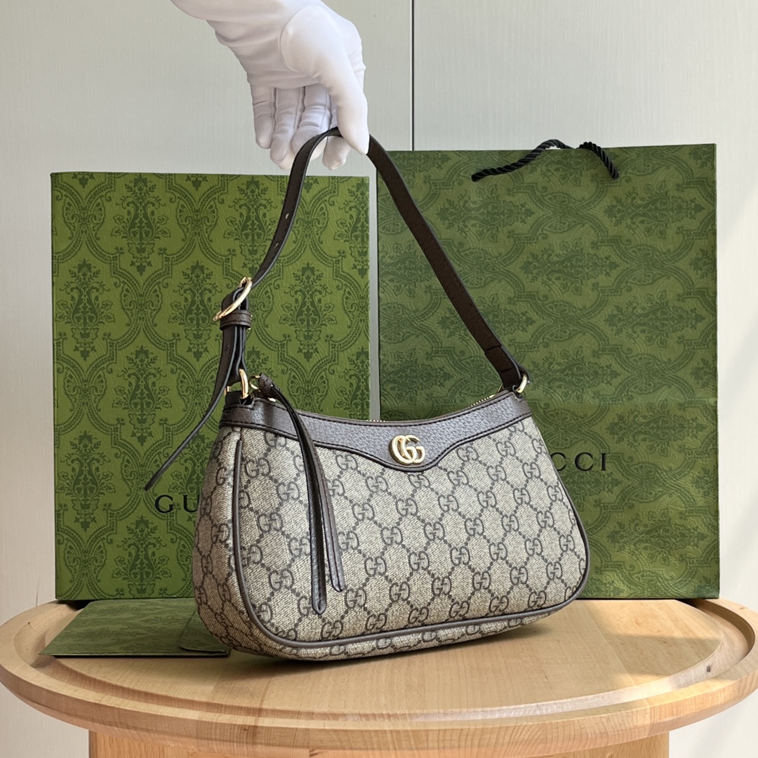 Double-G Ophidia Collection Small Handbag - Beige And Dark Brown Bag - Gorchic - $121.99