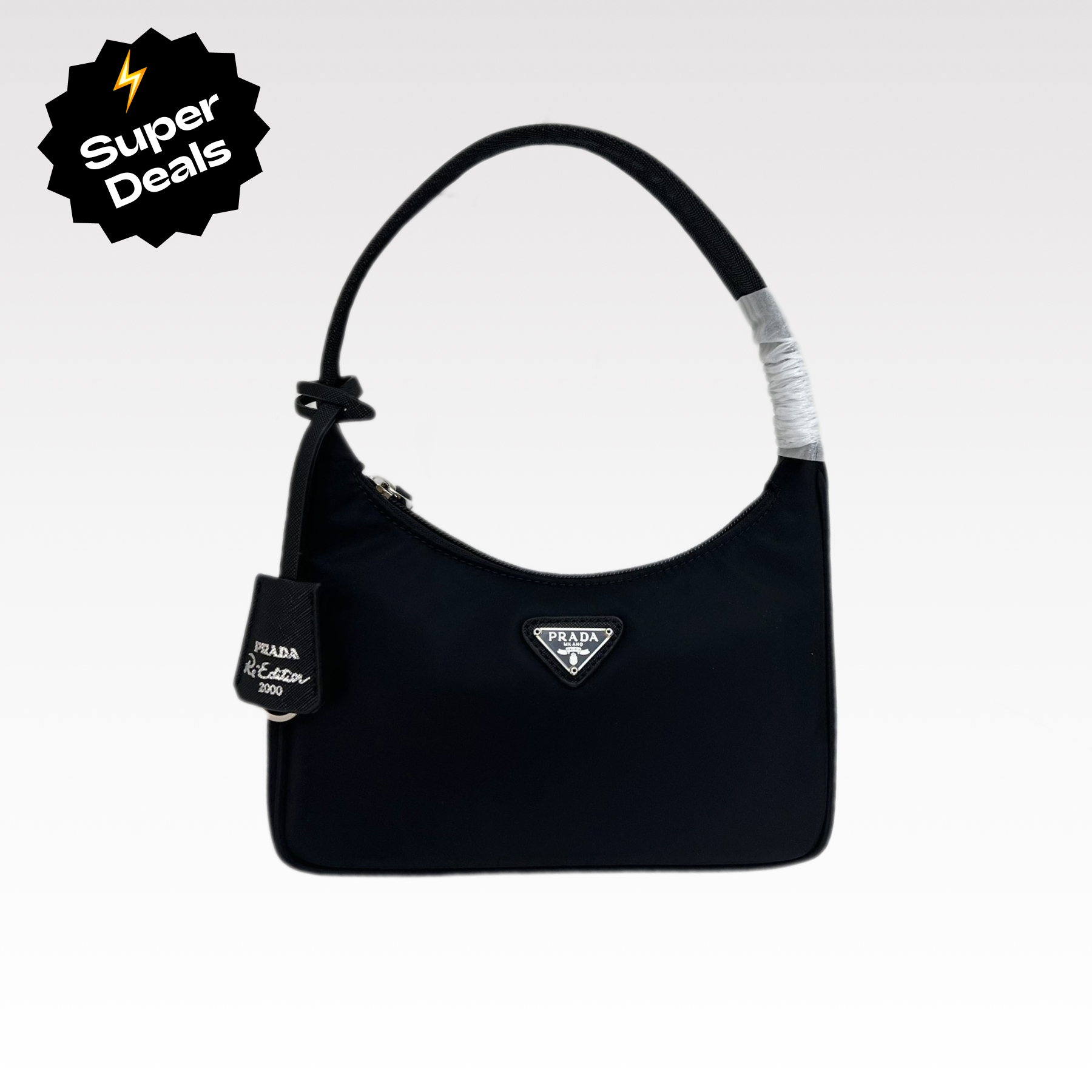 Saffiano texture Hobo Medieval Moon Bag - Black Bag - Gorchic - $93.99
