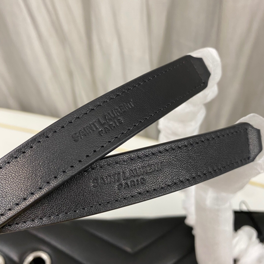 Lady Designer Loulou medium quilted leather shoulder bag black - Bag - Gorchic - $132.99