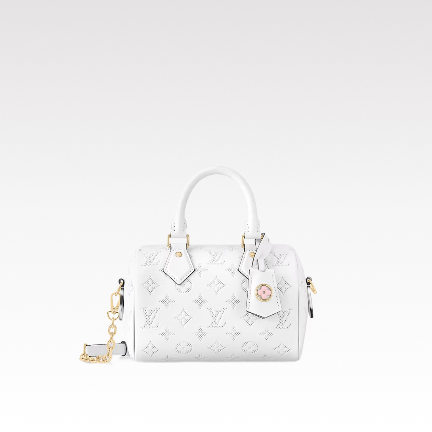 Nano Speedy Bandoulière 20 Monogram Embossed Calfskin-White - Bag - Gorchic - $123.99