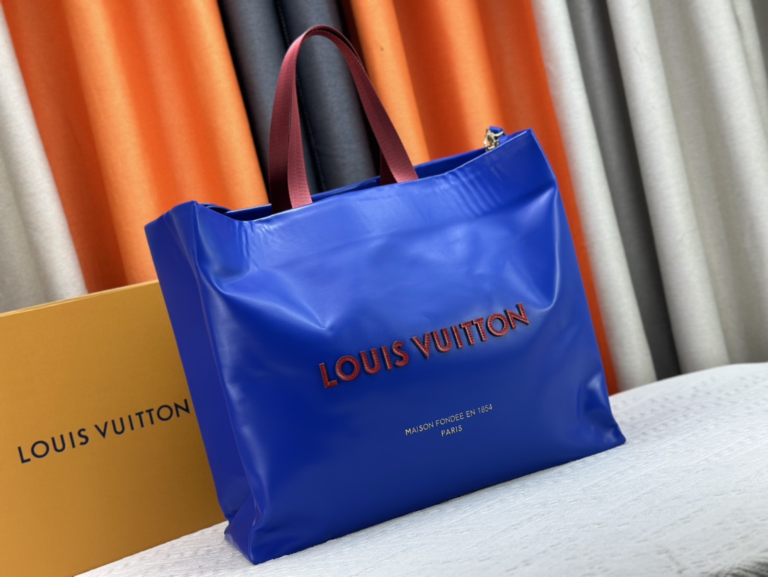 Designer Monogram  Bag Shopper Tote MM in Blue - Bag - Gorchic - $132.99