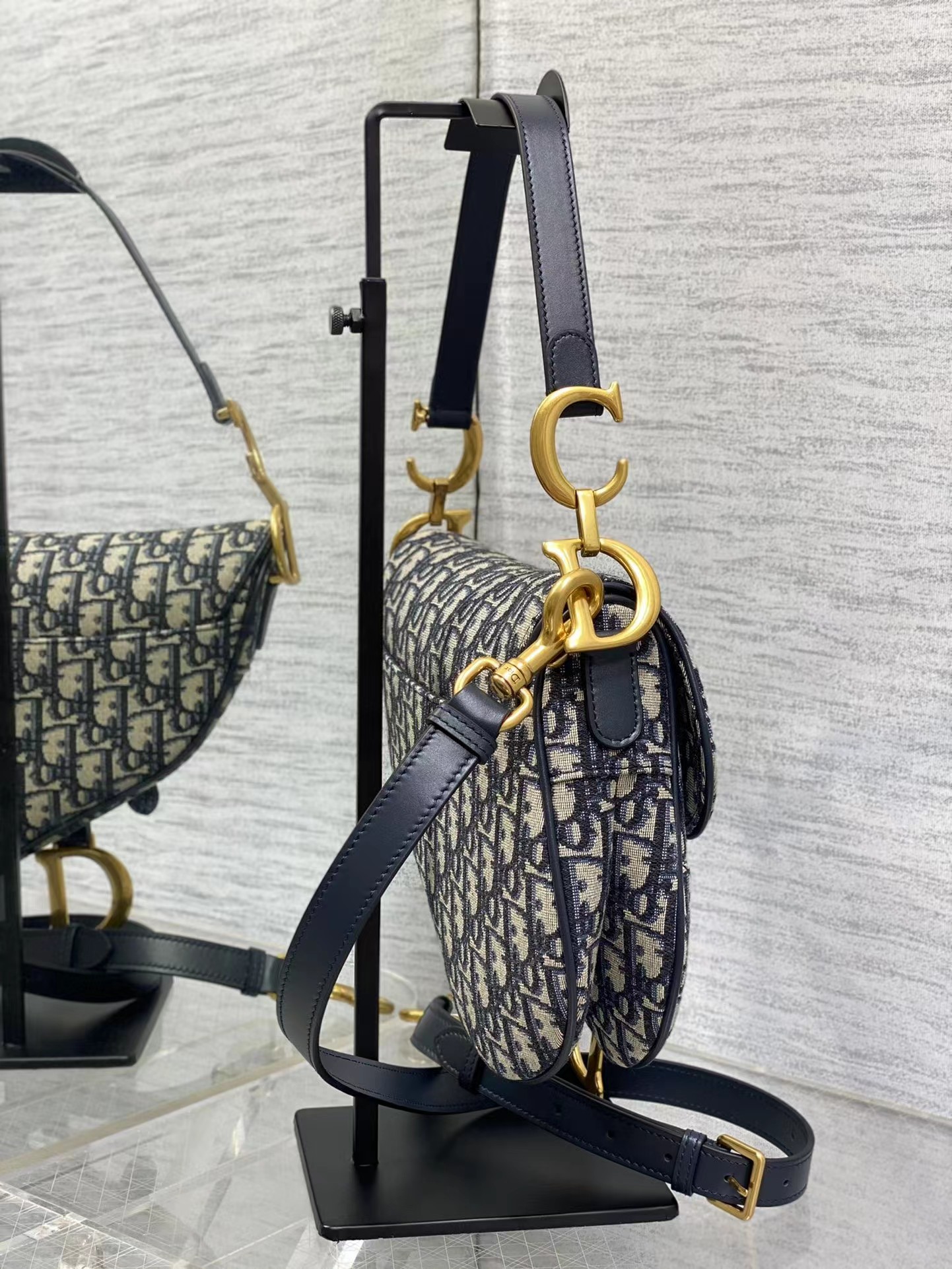 D Inspired Saddle Handbag Oblique Jacquard Bag - Gorchic - $138.99