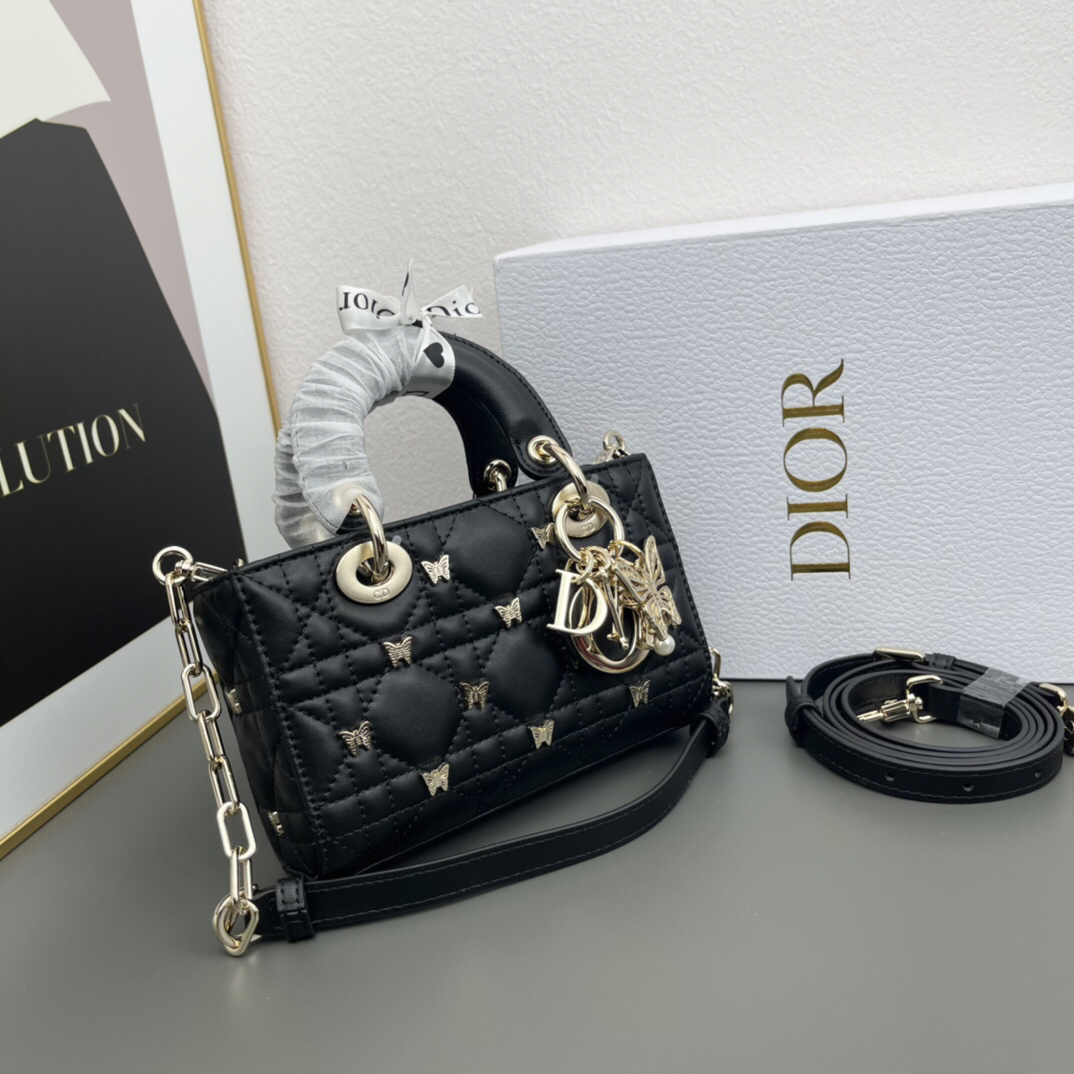 D Inspired Lady D Inspired Butterfly Rivet Calfskin Bags - Bag - Gorchic - $174.99