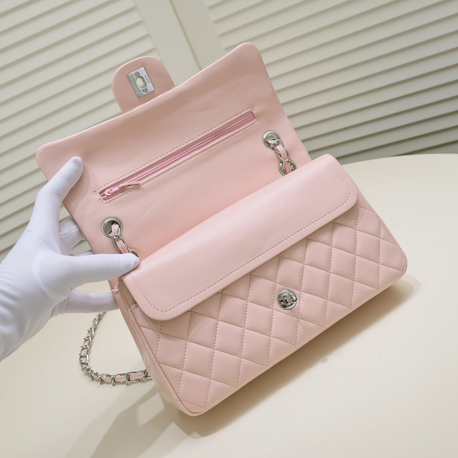 CC Inspired Classic Double Flap Bag Pink Sier Hardware - Bag - Gorchic - $122.99