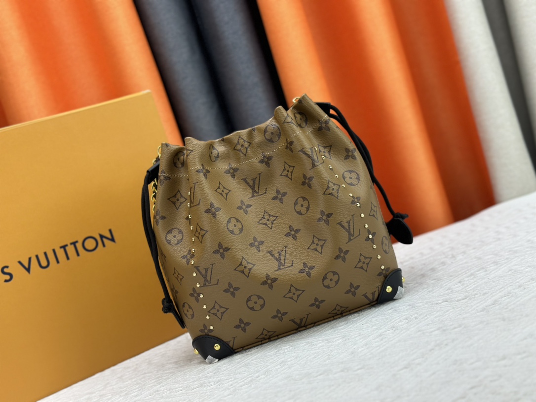 Designer Monogram Early Spring 2025 Bucket Bag - Brown - Gorchic - $135.99