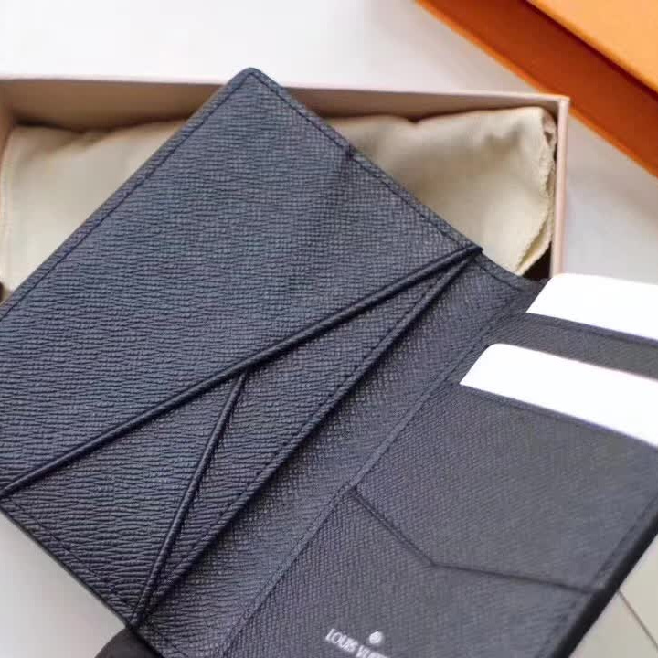 Designer Monogram Black Pocket organizer -Wallet - Gorchic - $39.99