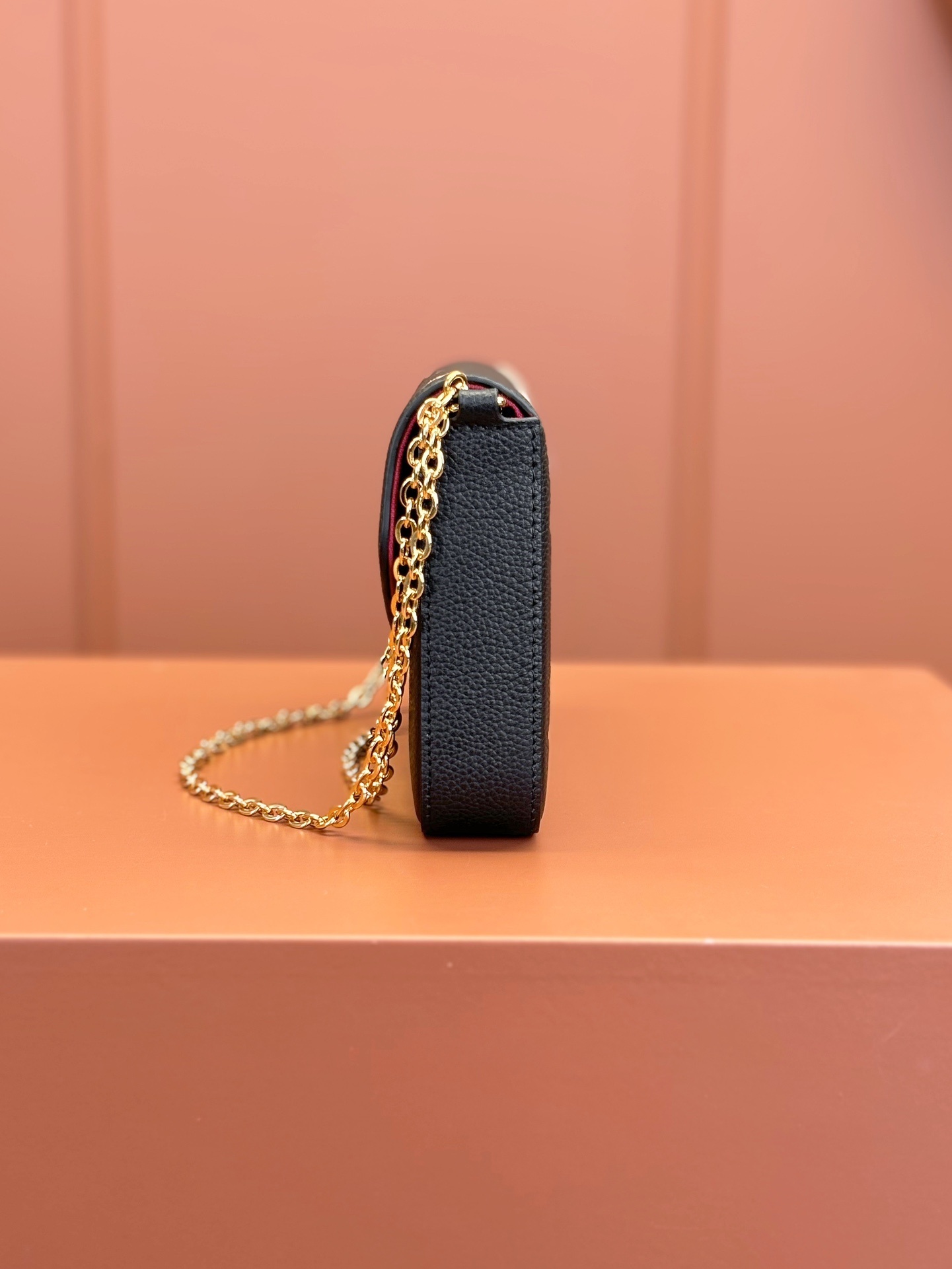 Designer Monogram POCHETTE FÉLICIE Chain Bag - Black Embossed Bag - Gorchic - $82.99