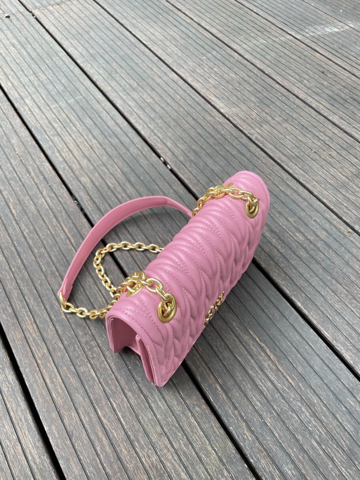 MU Matelassé nappa leather mini bag Rose - Bag - Gorchic - $117.99