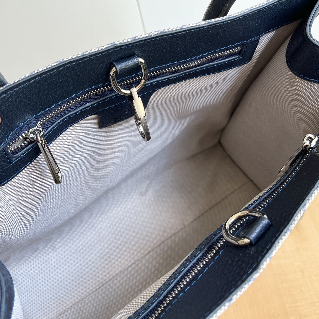 Double-G Retro Shopper - Navy Bag - Gorchic - $135.99