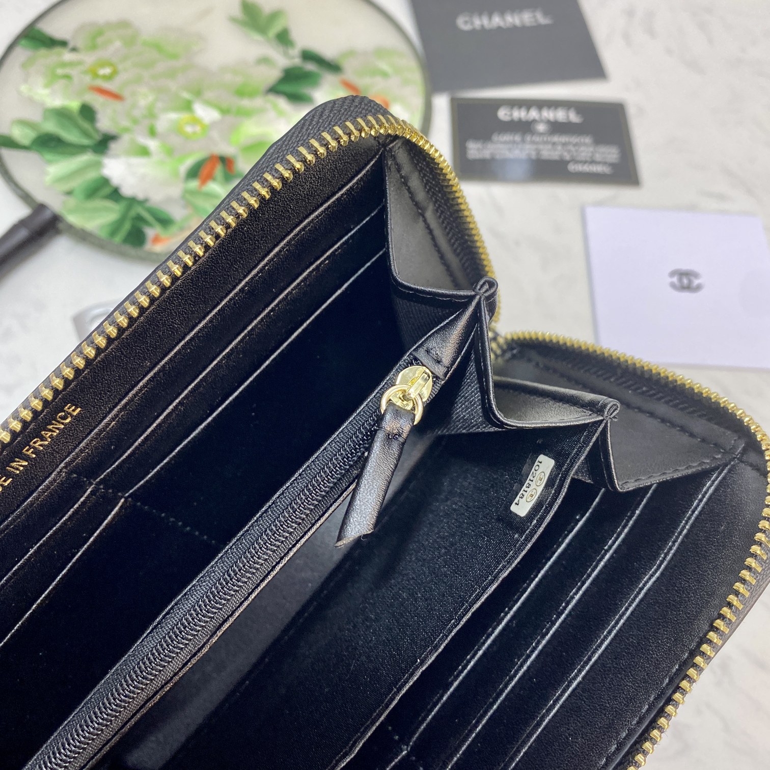 CC Inspired Caviar Chevron Quilted Wallet -Plain Gold Wallet - Gorchic - $52.99