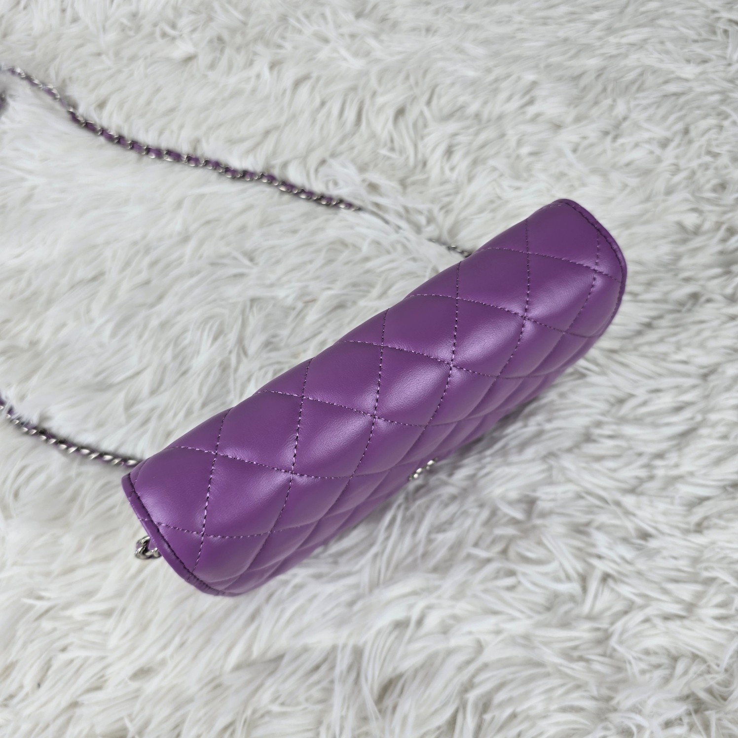 CC Inspired Shoulder Crossbody Sier Lattice Cowhide Bag - Gorchic - $123.99