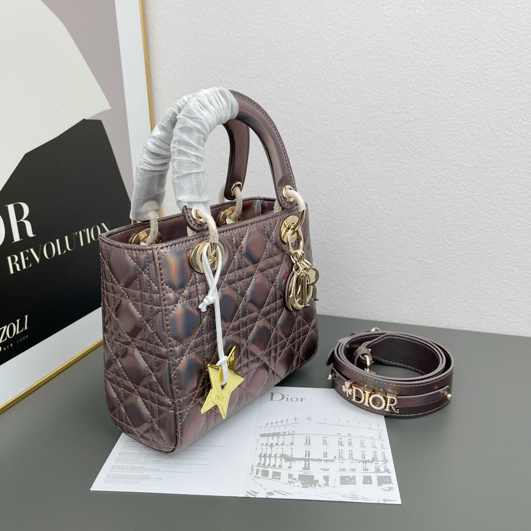 D Inspired Small Lady D Inspired Bag Cannage Calfskin - Bag - Gorchic - $167.99