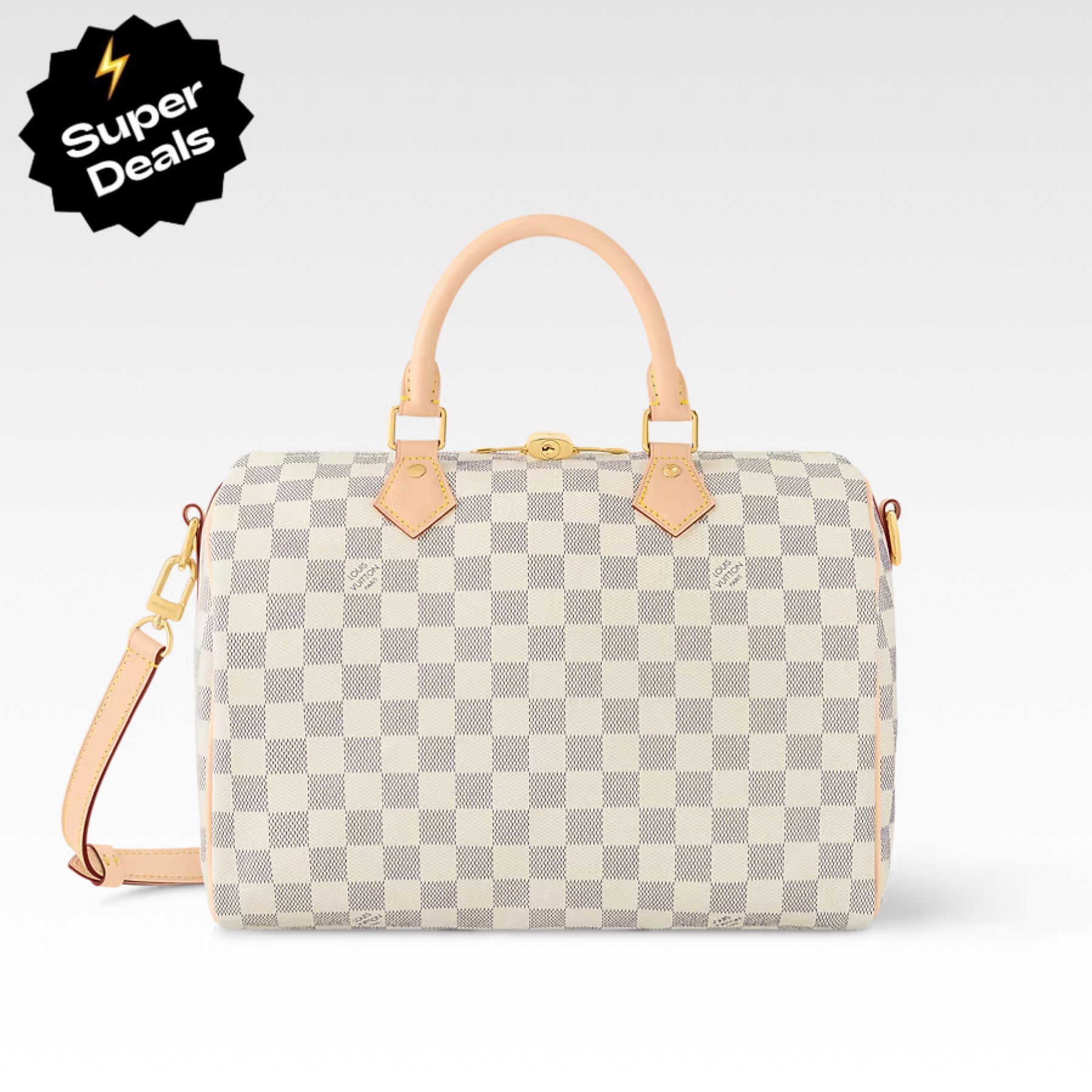 Designer Monogram Speedy Bandoulière 30 Damier Azur Canvas Women Handbag - Bag - Gorchic - $124.99