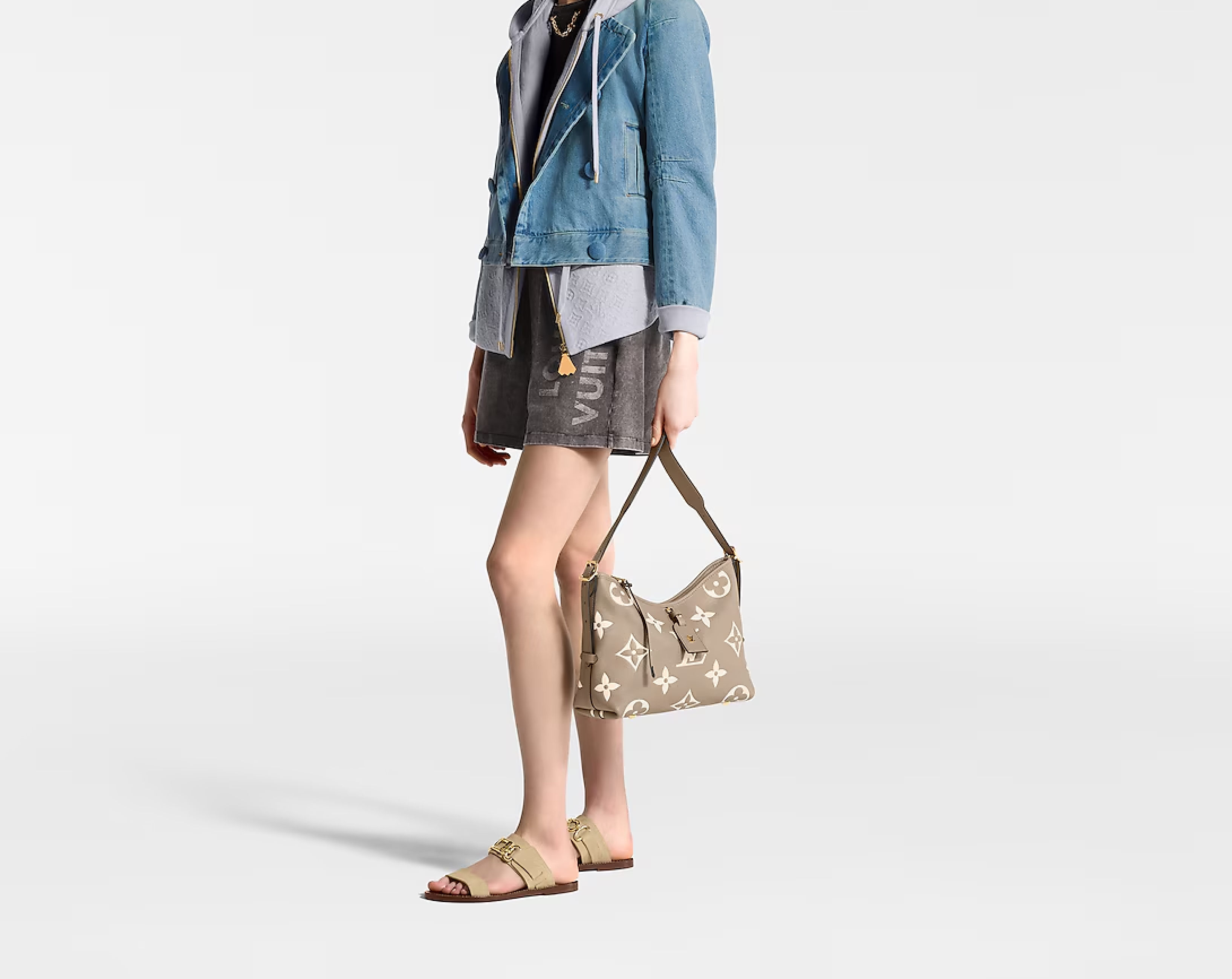 Designer Monogram Carryall PM Elephant Gray and White - Bag - Gorchic - $121.99