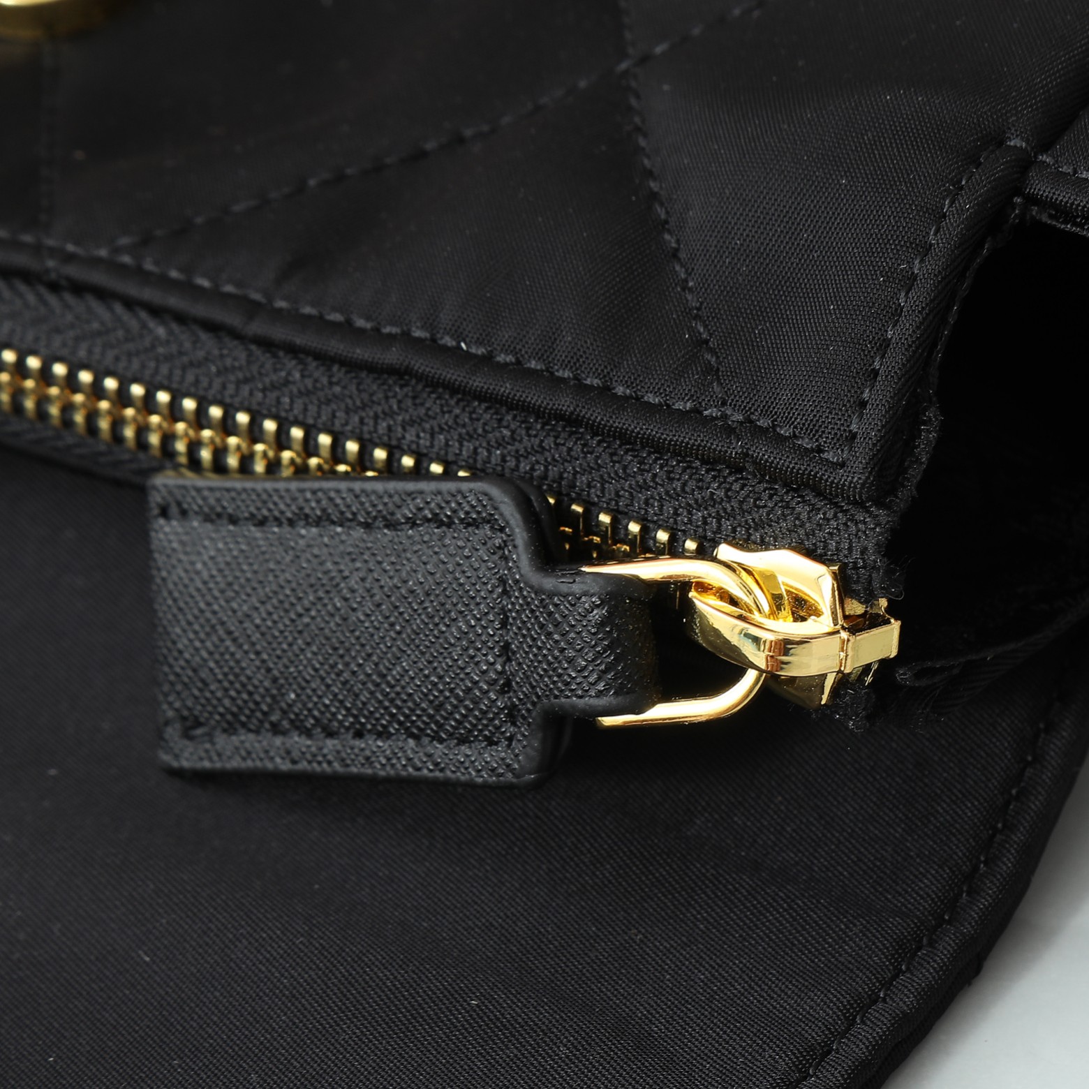 Saffiano texture Tessuto Impuntu Quilted Flap Shoulder Black Bag - Gorchic - $132.99