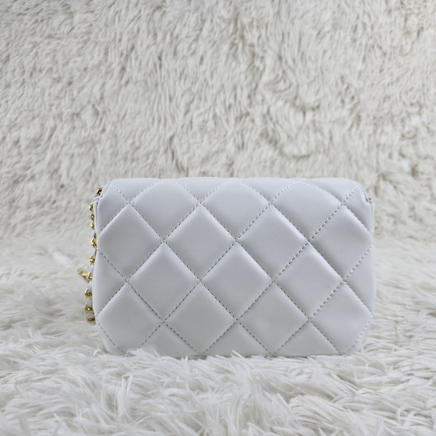 CC Inspired 24A Pearl Mini Flap Bag-White - Bag - Gorchic - $135.99