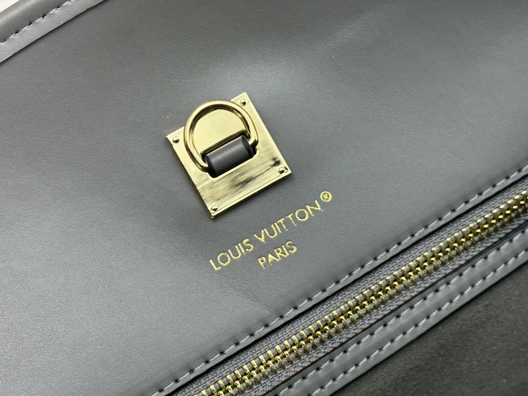 Designer Monogram City Steamer Large Handbag - Grey Bag - Gorchic - $164.99