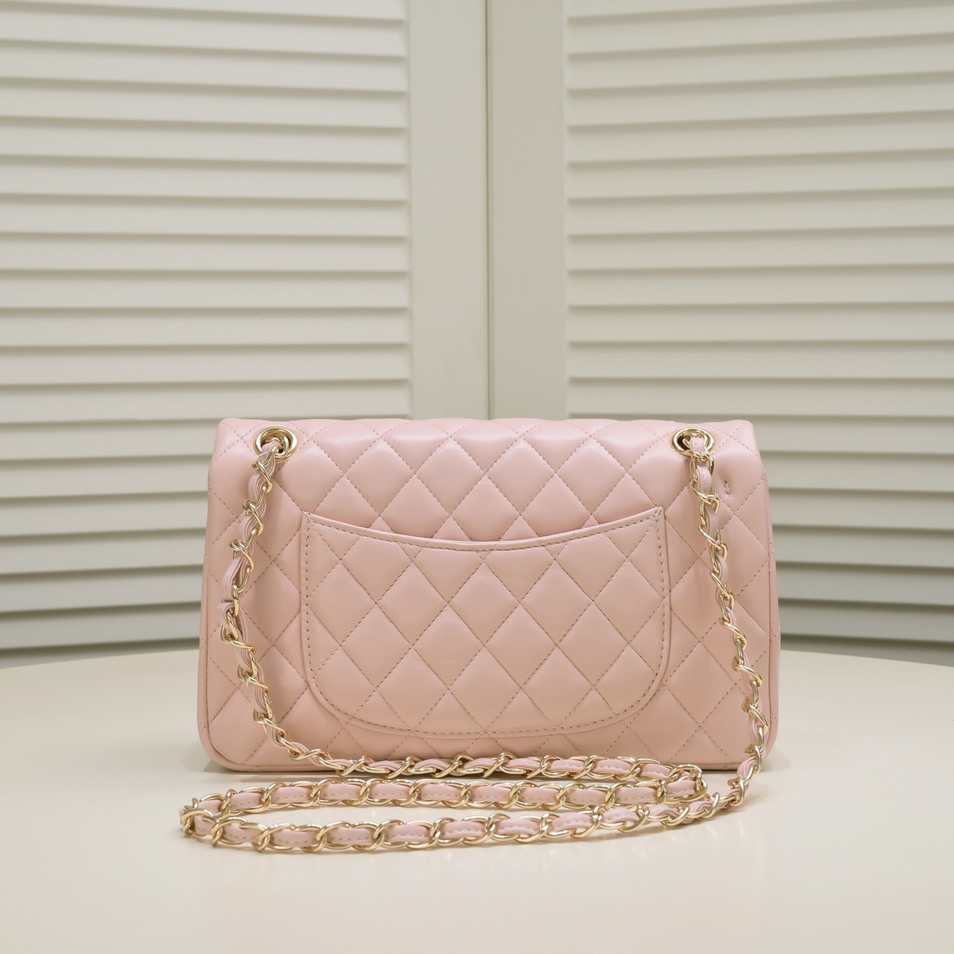 CC Inspired Classic Double Flap Bag Pink Golden Hardware - Bag - Gorchic - $122.99