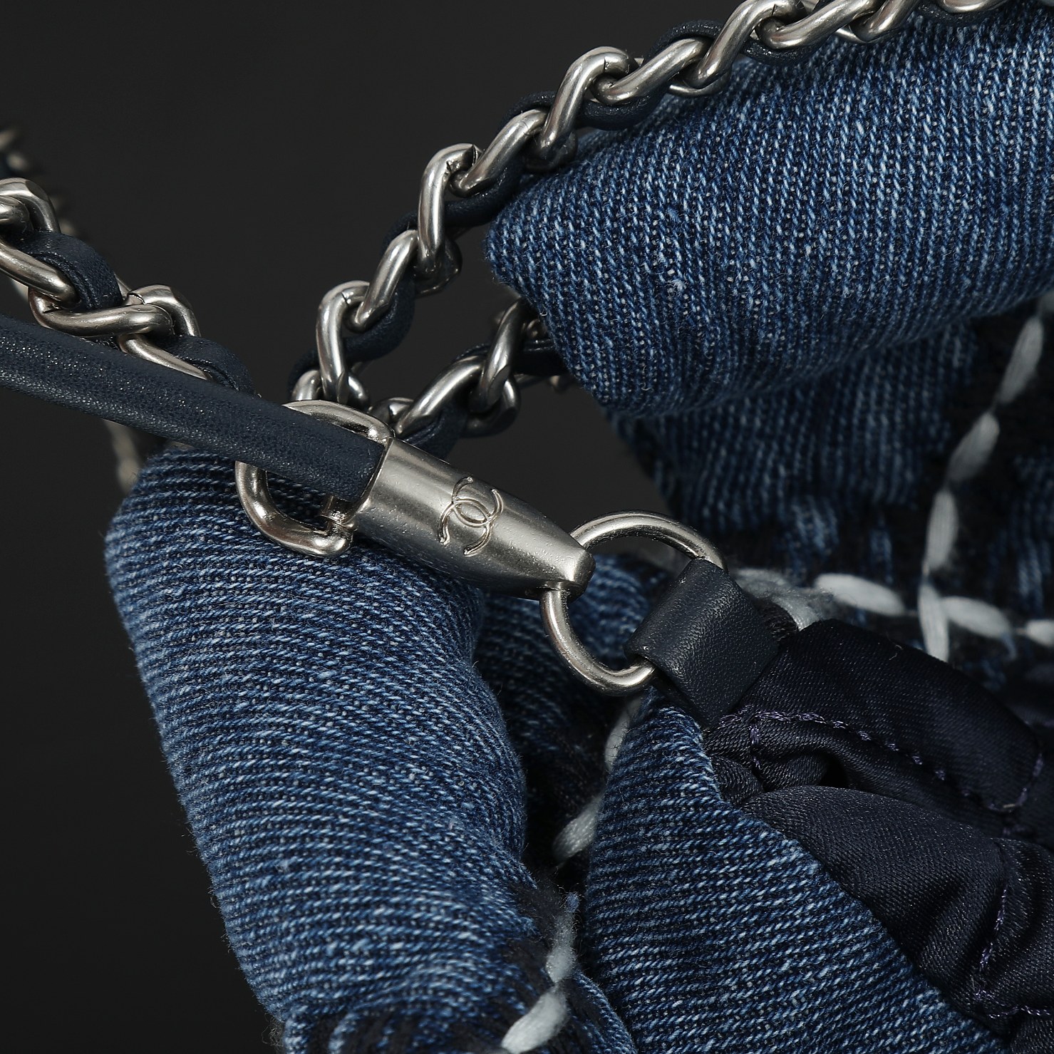 CC Inspired Stitched Denim Quilted CC Inspired 22 Blue - Bag - Gorchic - $129.99