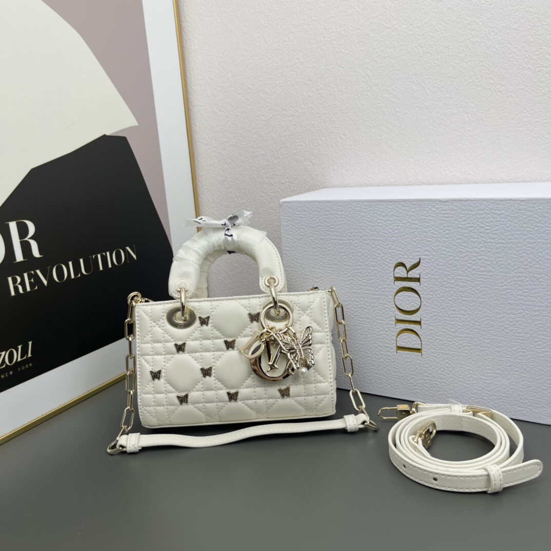 D Inspired Lady D Inspired Butterfly Rivet Calfskin Bags - Bag - Gorchic - $174.99